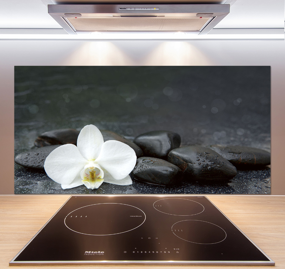 Hob splashback Orchid