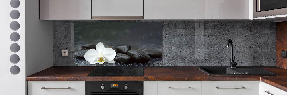 Hob splashback Orchid