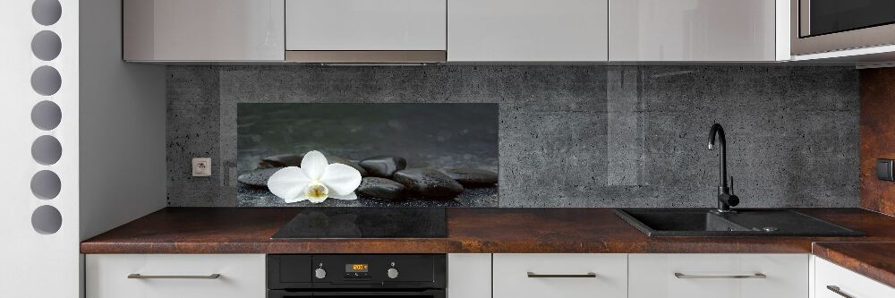 Hob splashback Orchid