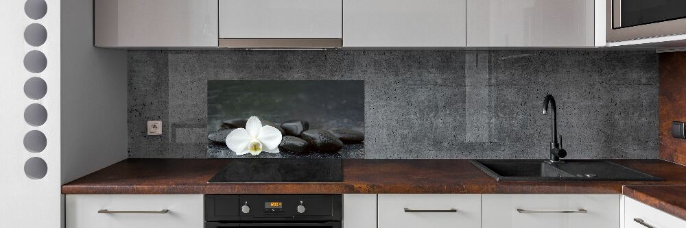 Hob splashback Orchid