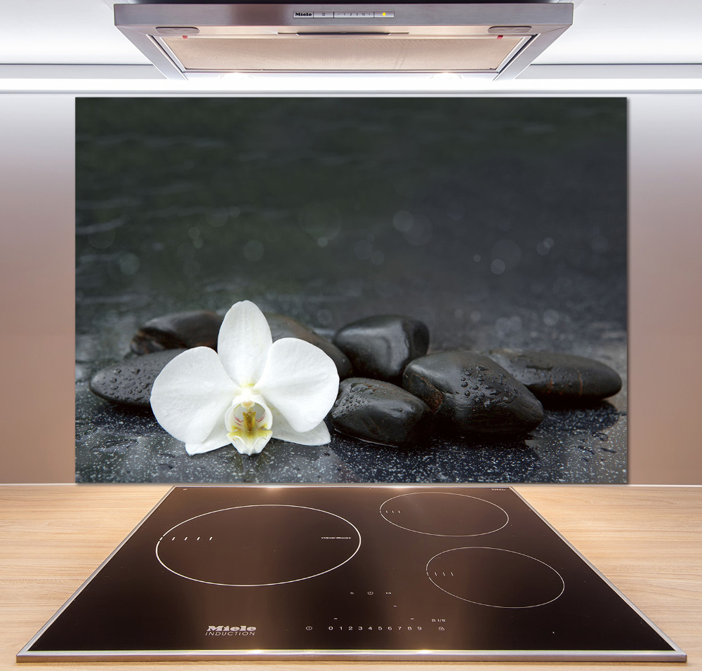 Hob splashback Orchid