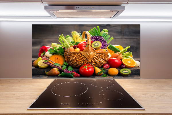 Cooker splashback Fruit vegetable basket