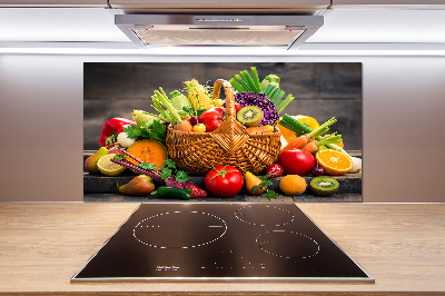 Cooker splashback Fruit vegetable basket