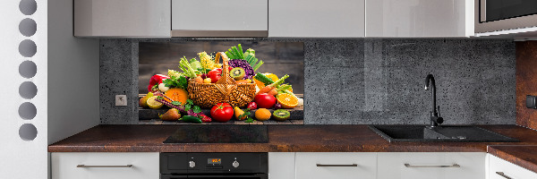 Cooker splashback Fruit vegetable basket