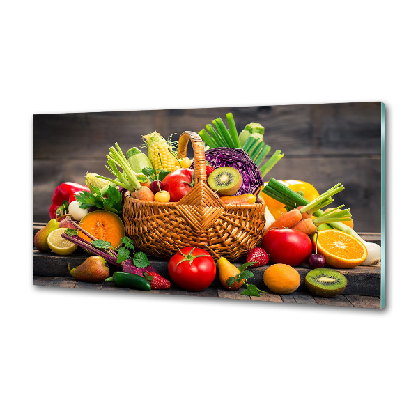 Cooker splashback Fruit vegetable basket