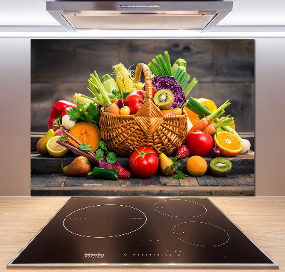 Cooker splashback Fruit vegetable basket