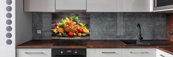 Cooker splashback Fruit vegetable basket