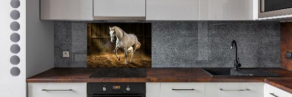 Cooker splashback White horse in the stable