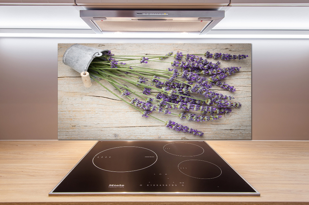 Kitchen splashback Lavender in a pot