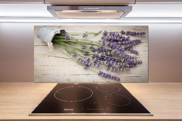 Kitchen splashback Lavender in a pot