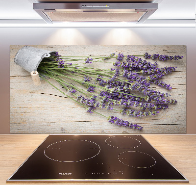 Kitchen splashback Lavender in a pot