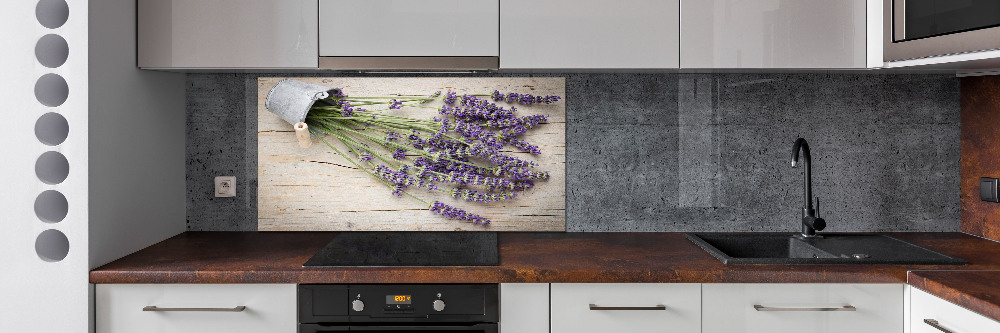 Kitchen splashback Lavender in a pot