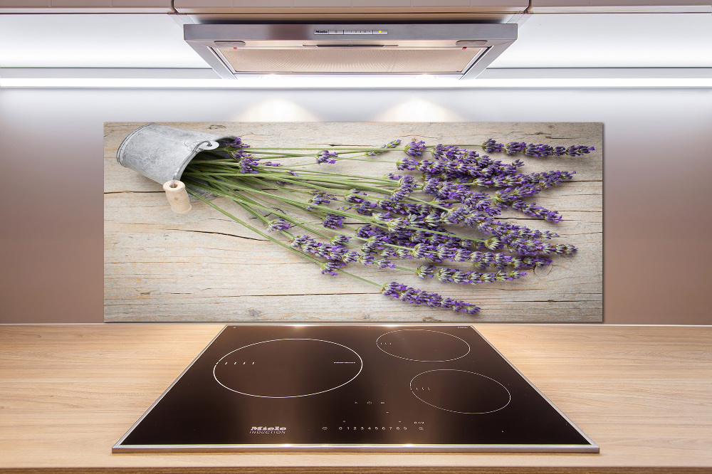 Kitchen splashback Lavender in a pot