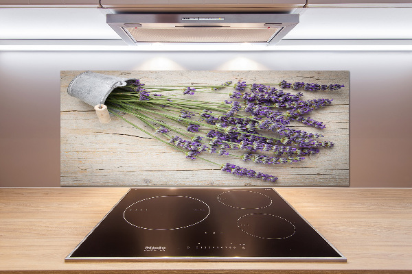 Kitchen splashback Lavender in a pot