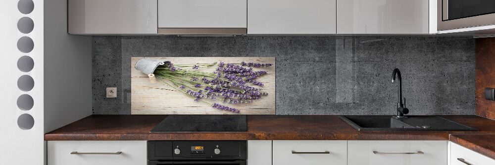 Kitchen splashback Lavender in a pot