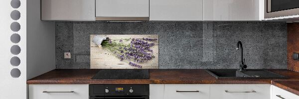 Kitchen splashback Lavender in a pot