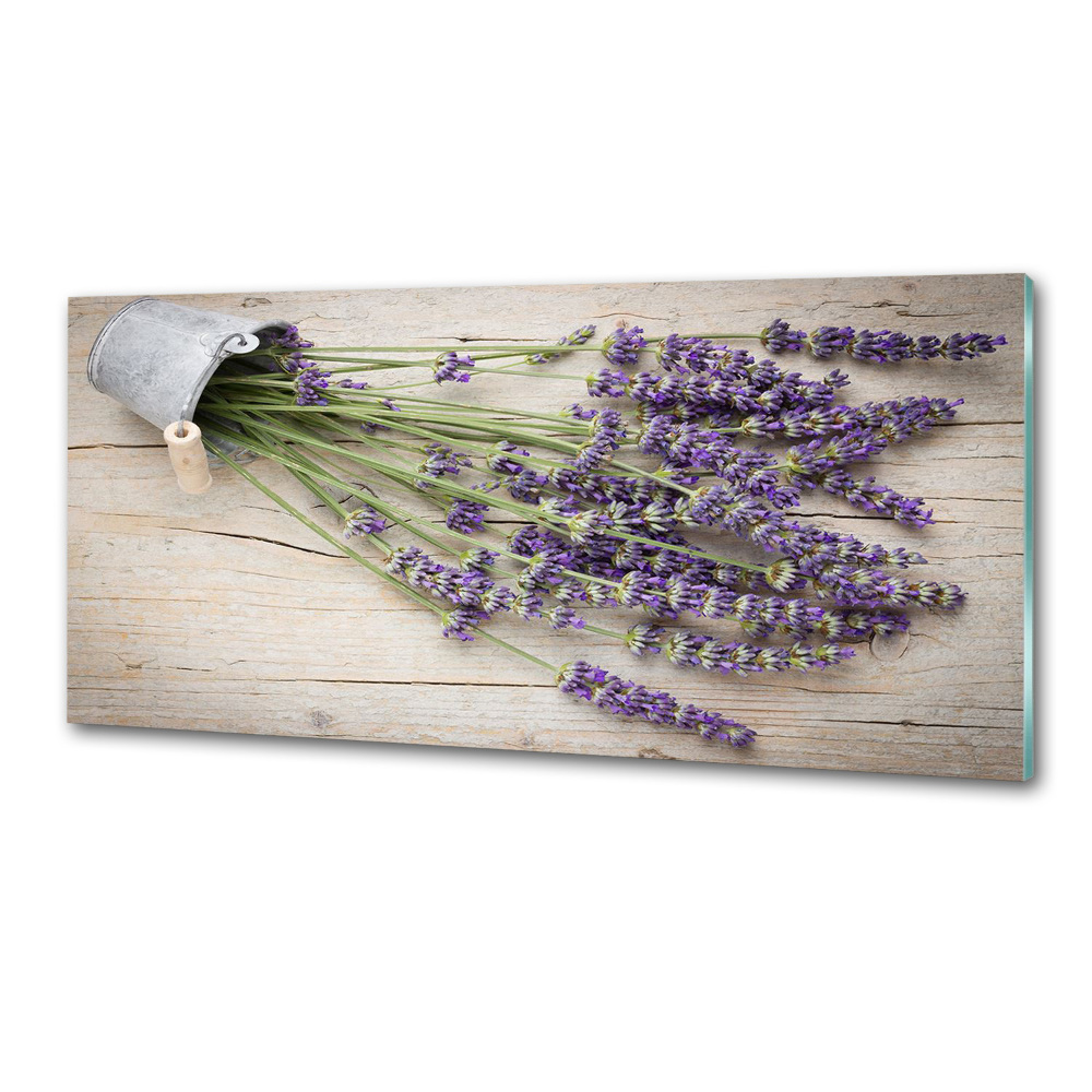 Kitchen splashback Lavender in a pot