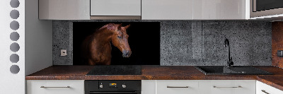 Cooker splashback Brown horse