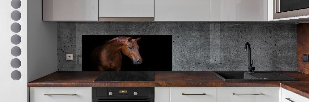 Cooker splashback Brown horse