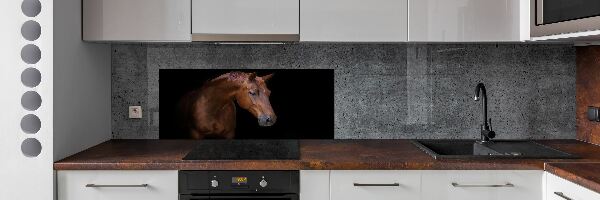 Cooker splashback Brown horse