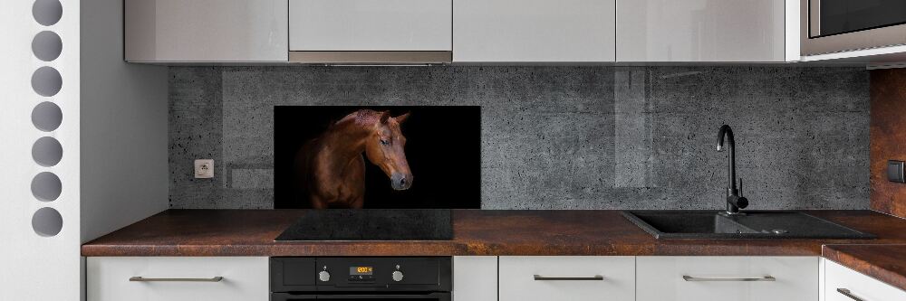 Cooker splashback Brown horse