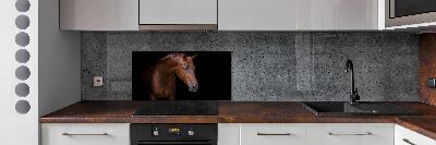 Cooker splashback Brown horse