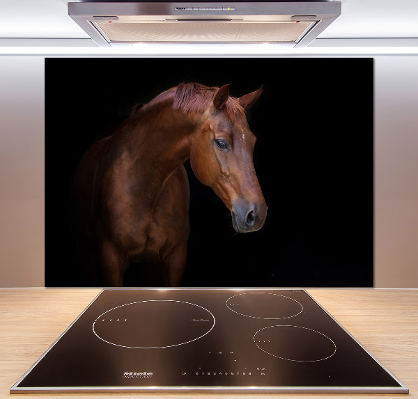 Cooker splashback Brown horse