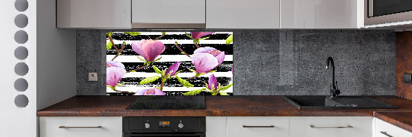 Cooker splashback Magnolia stripes