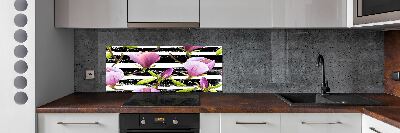 Cooker splashback Magnolia stripes