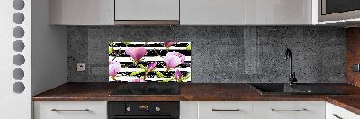 Cooker splashback Magnolia stripes