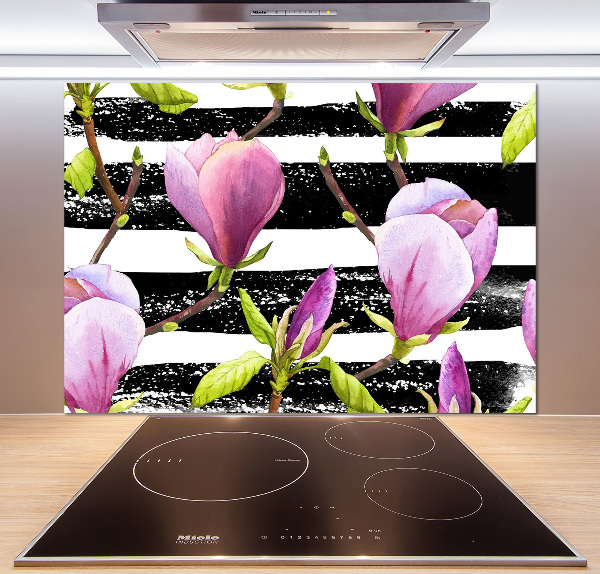 Cooker splashback Magnolia stripes