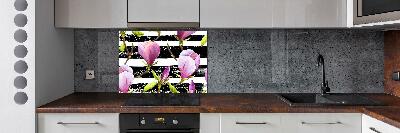 Cooker splashback Magnolia stripes