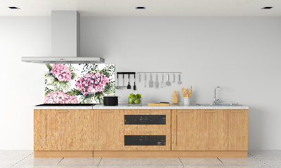 Cooker splashback Hydrangea