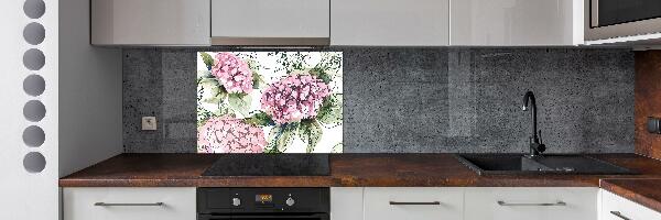 Cooker splashback Hydrangea