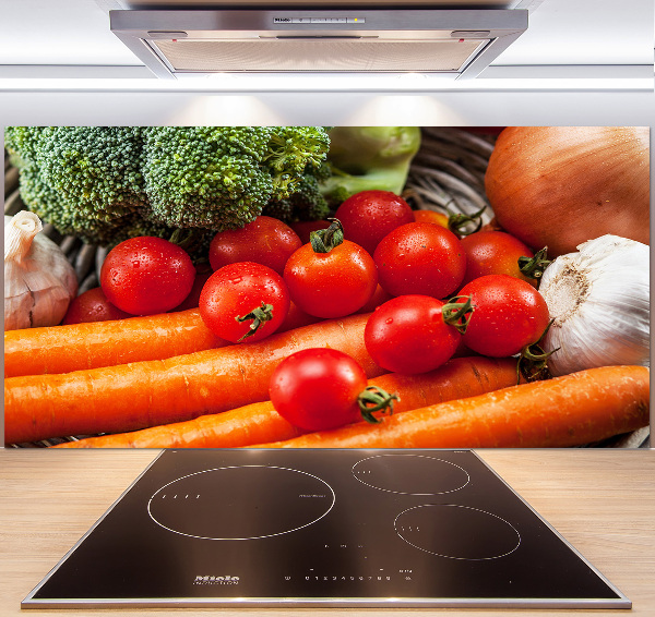 Cooker splashback Vegetables