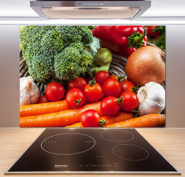 Cooker splashback Vegetables