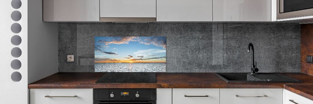 Cooker splashback Twilight by the sea