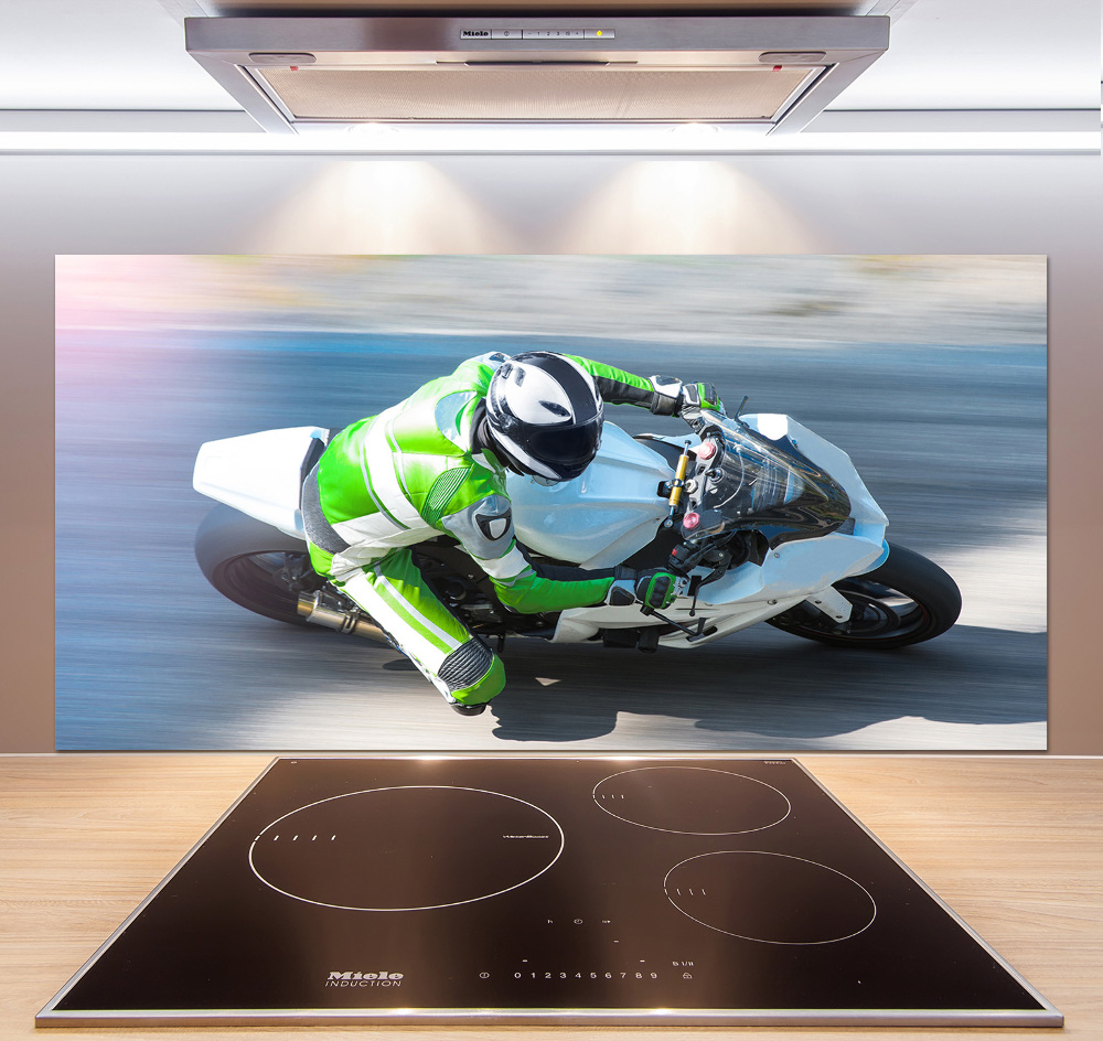 Cooker splashback Motorcycle race