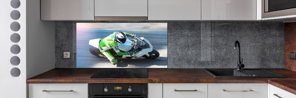 Cooker splashback Motorcycle race