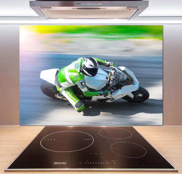 Cooker splashback Motorcycle race