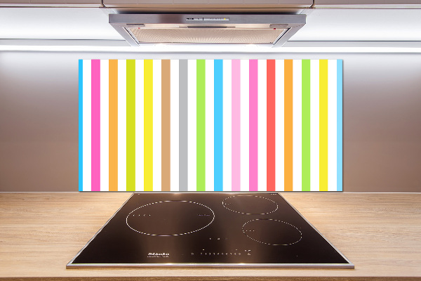 Cooker splashback Colorful stripes