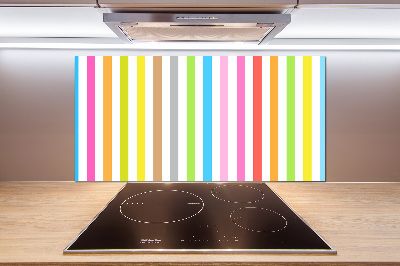 Cooker splashback Colorful stripes