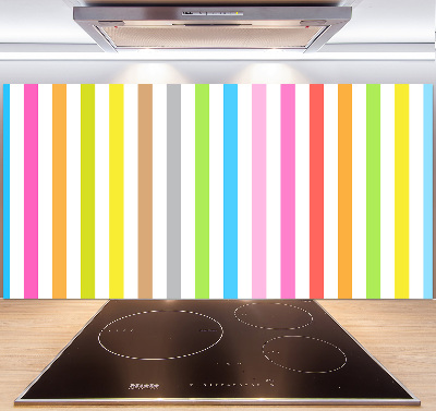 Cooker splashback Colorful stripes