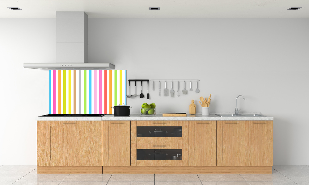 Cooker splashback Colorful stripes