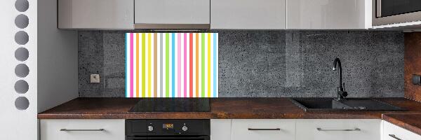 Cooker splashback Colorful stripes