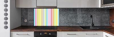 Cooker splashback Colorful stripes