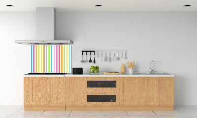 Cooker splashback Colorful stripes