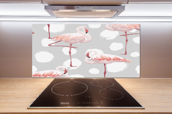 Kitchen wall panels Flamingos