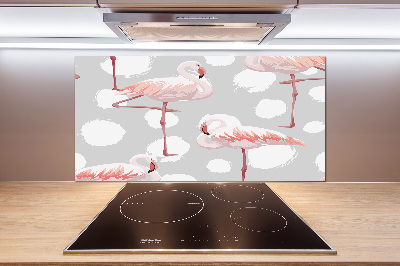 Kitchen wall panels Flamingos