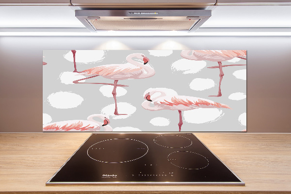 Kitchen wall panels Flamingos